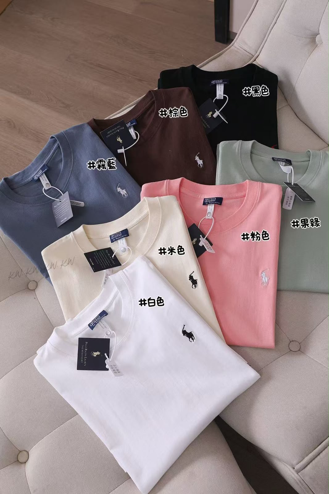 $90件2件起$80件RL經典小馬刺繡純色短袖T