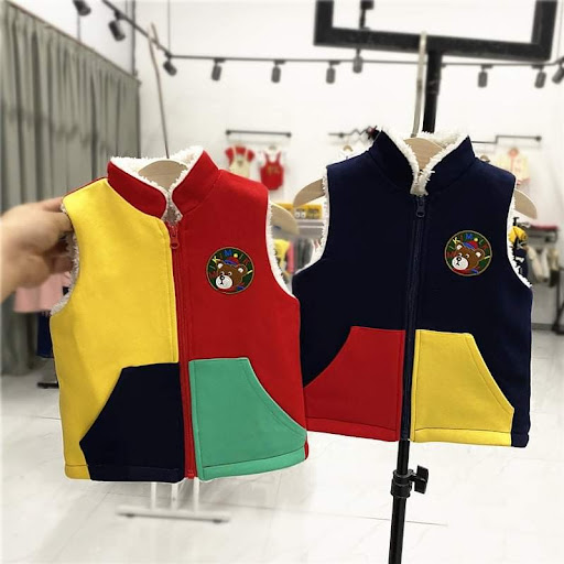 秋季日系男女童卡通羊羔绒保暖背心90-130cm$98@1逢星期一cut單貨期7至10日。