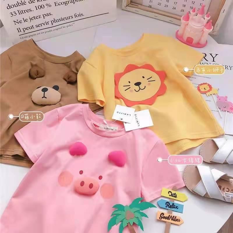 $68件。2件起$6O件。纯棉動物立體tee