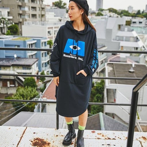 RODEO CROWN X 怪兽公司连帽卫衣裙$180/1
