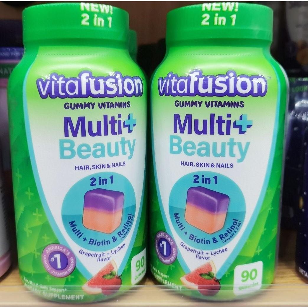 $120樽9O粒。2樽起110樽。🇺🇸Vitafusion Multi+ Beauty 美容软糖 90粒装