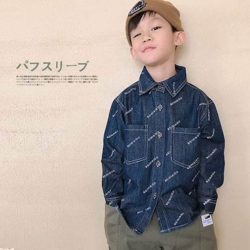 外贸日系潮牌童装秋装男童牛仔衬衫100-160cm$128/1