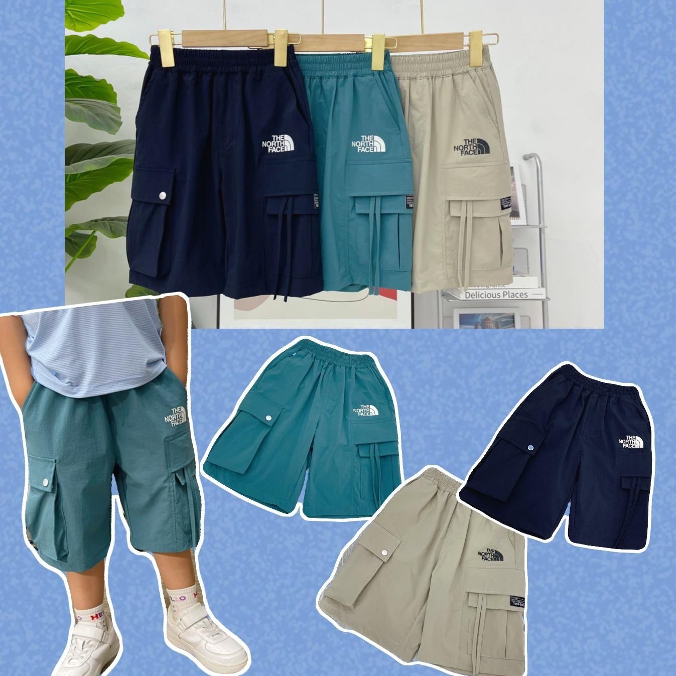 $125件。2件起$115件。TNF中大童速乾彈力梭織短褲🩳運動褲