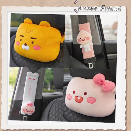 Kakao Friend系列 - 超可愛頸墊& Apeach安全帶套 💰 $105套2套起$95套