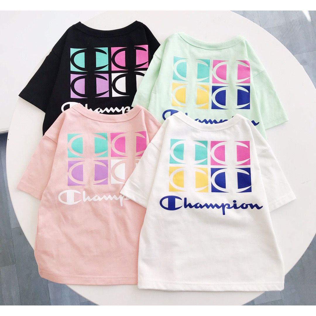 $7O件。2件起$6O件。廠單Champion馬卡龍色純棉tee