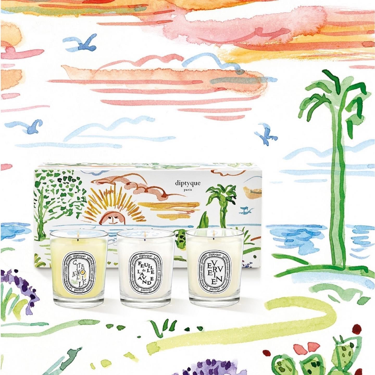 $268套。Diptychs 60週年夏日之光限定系列 夏季限定香氛蠟燭套裝70g×3馬鞭草➕薰衣草➕檸檬草