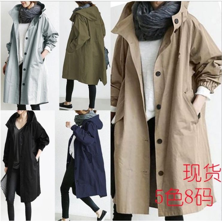 $118件。2件起$110件🔥韓系中長款連帽外套