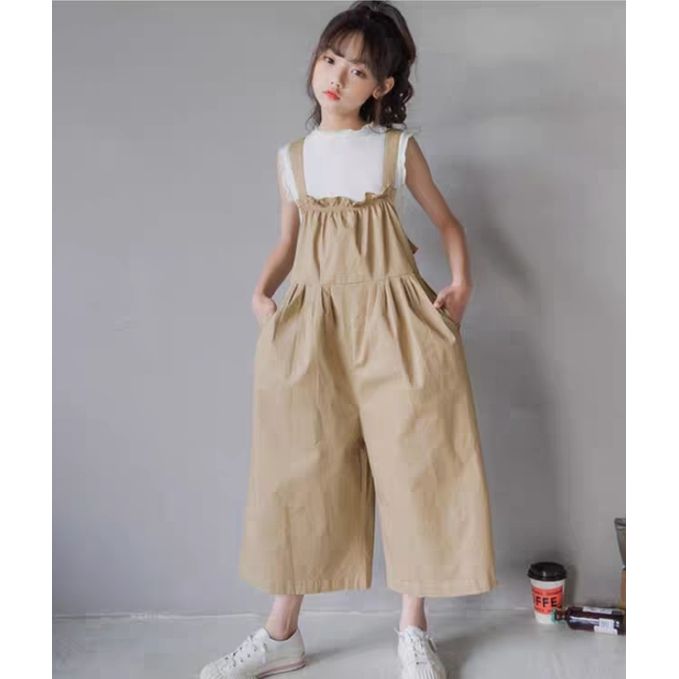 $110件。2件起$98件。韩款女童阔腿吊带裤