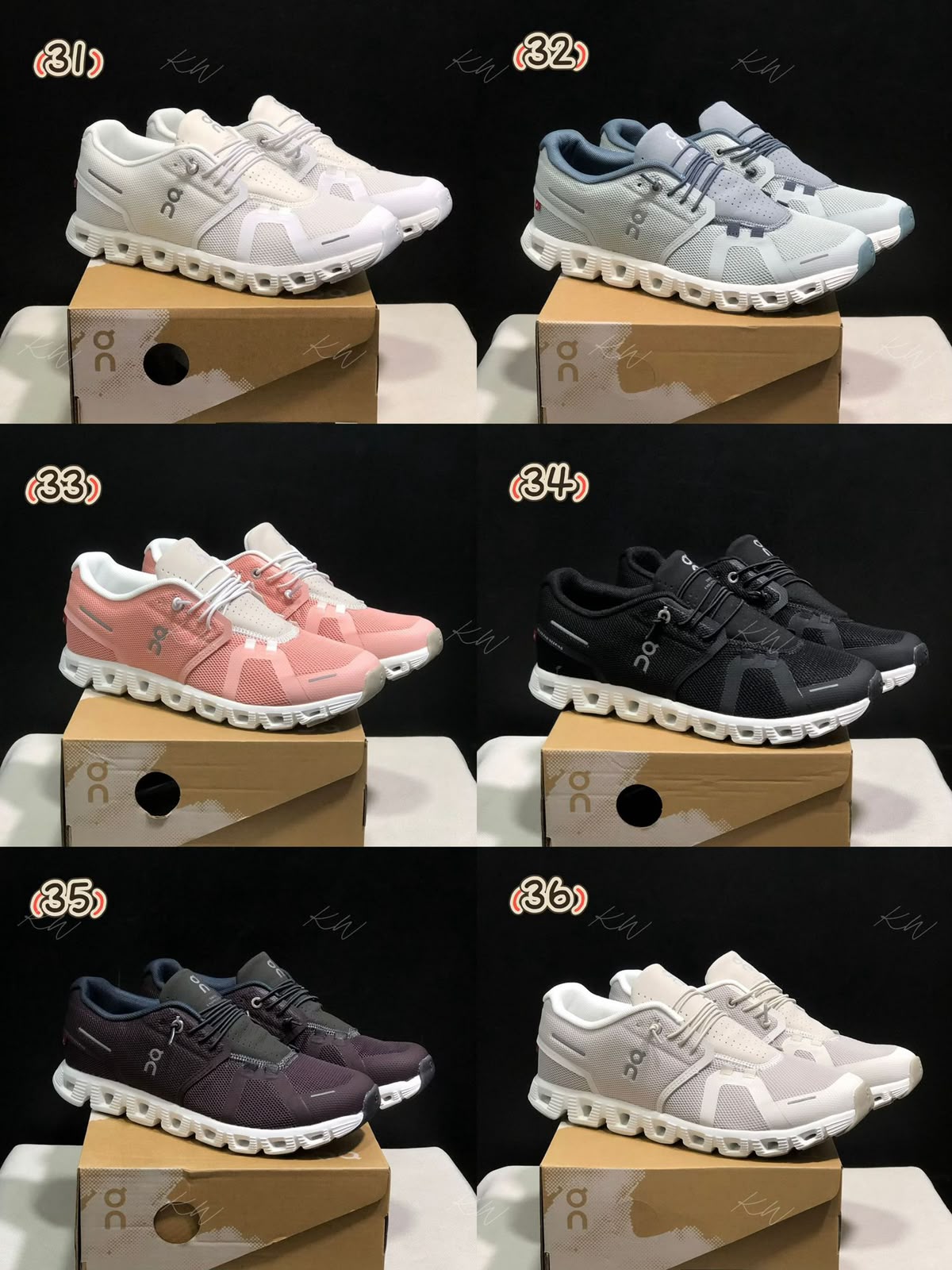 多色选择/$288对。On cloud 5 push运动鞋