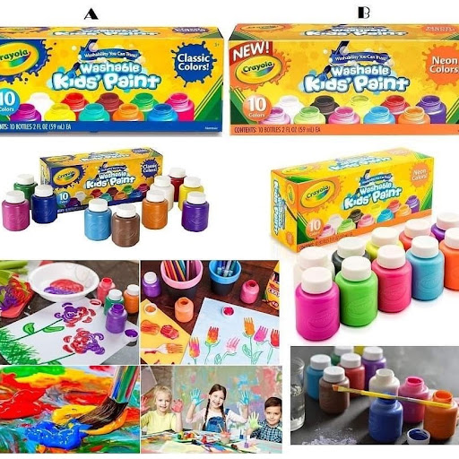 美國製造，美國入口Crayola Washable Kid's Paint 易洗無毒安全 10色