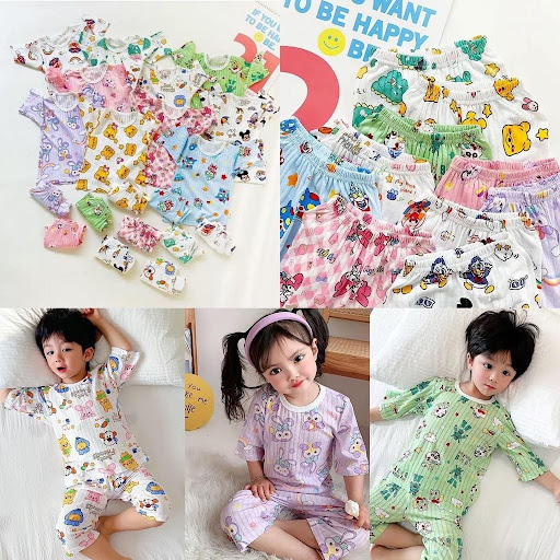 $55/套;$98/2套宝宝七分袖居家服