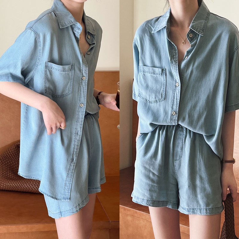 $188套。天丝牛仔涼爽輕盈套装