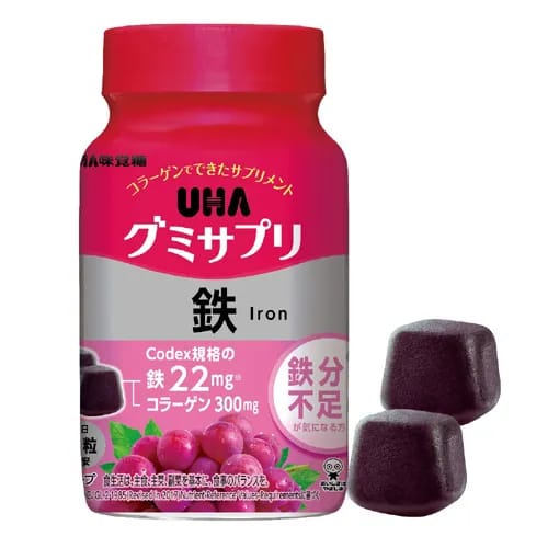 【日本本土】UHA鐵糖60粒。$95樽。2樽起$85樽。