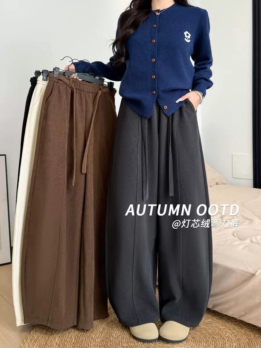 $68條。2條起$60條,🍂 秋冬文青感高腰阔脚裤｜AUTUMN OOTD 必备款
