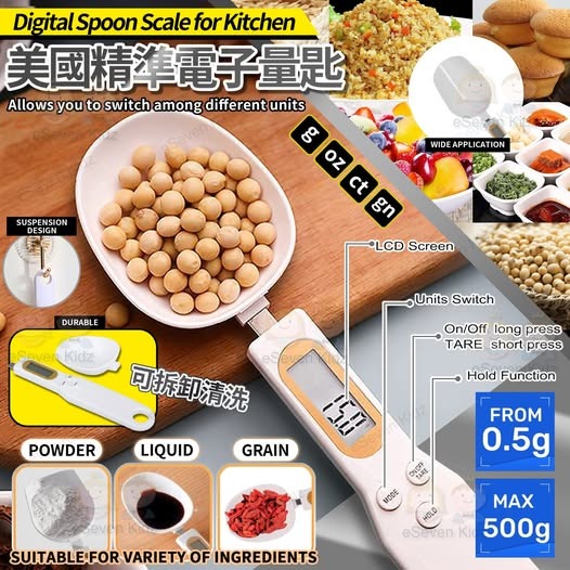 $52只。精準电子量匙｜Digital Spoon Scale for Kitchen】