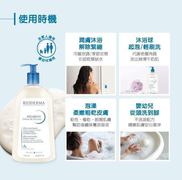 BIODERMA 贝德瑪 沐浴乳1000ML (白色) 💰$135