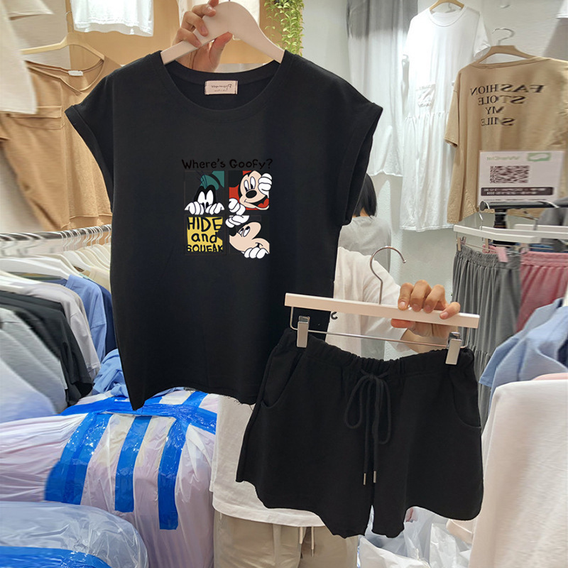 $65套。2套起$55套。韓版夏季無䄂套褲