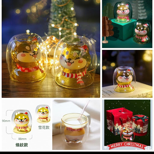 聖誕交換禮物🎄超得意聖誕柴犬杯