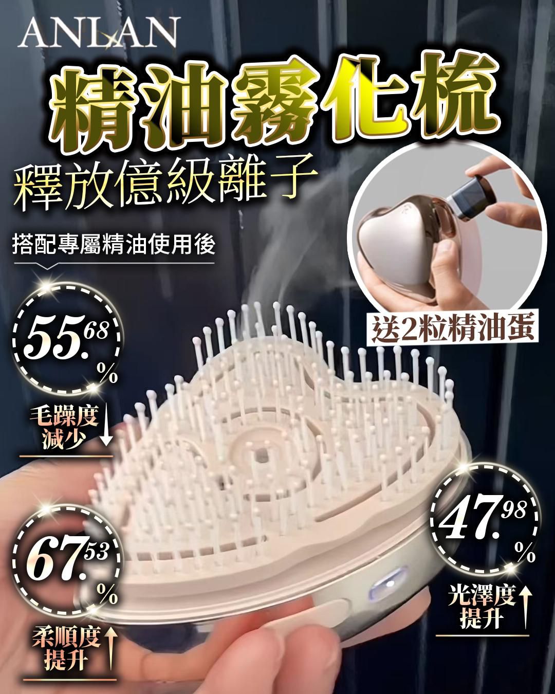 $350套。Anlan雾化梳送2粒精油蛋