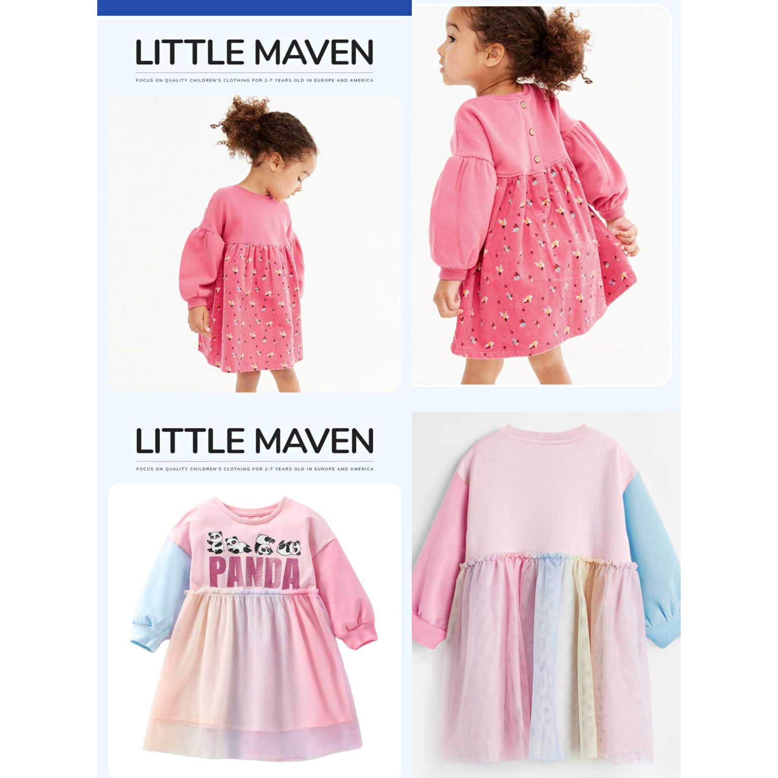 5款任选$78至$98外贸Little Maven欧美儿童秋冬裙款